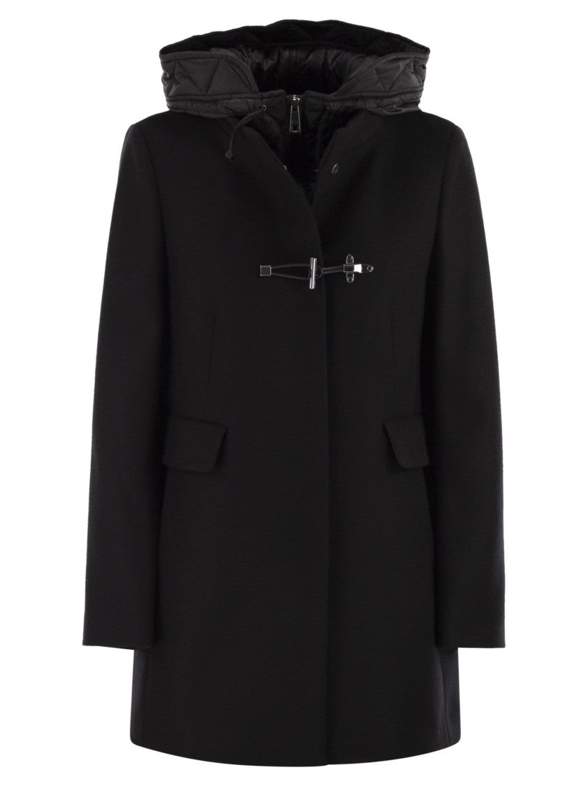 Fay Toggle Coat In Wool Cloth
