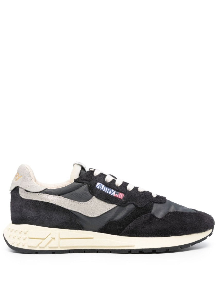 Autry Reelwind Low Nylon-Suede Leather Sneakers
