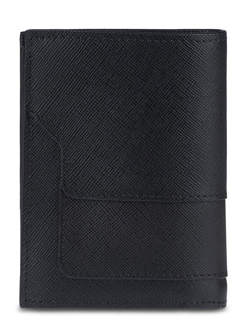 Marni Textured Leather Wallet With Gold-Tone Lettering