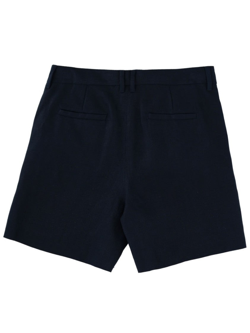 Max Mara Party Tailored Structured Linen Shorts