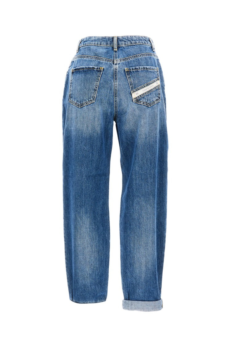 Elisabetta Franchi Straight-Leg Cotton Jeans