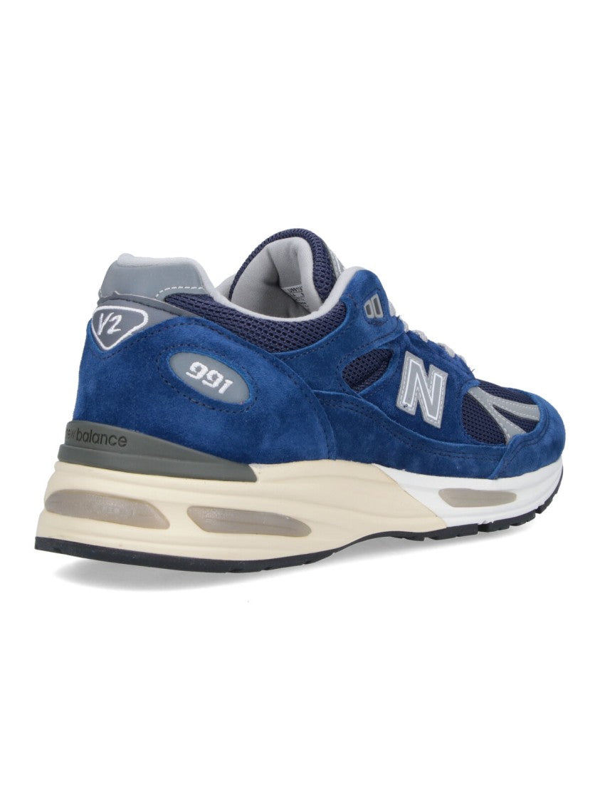New Balance Blue Suede Mesh Low-Top Sneakers