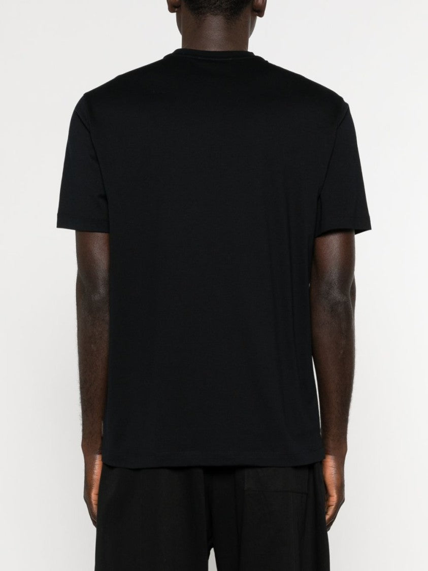 Zanone Black Minimalist Crew Neck T-Shirt