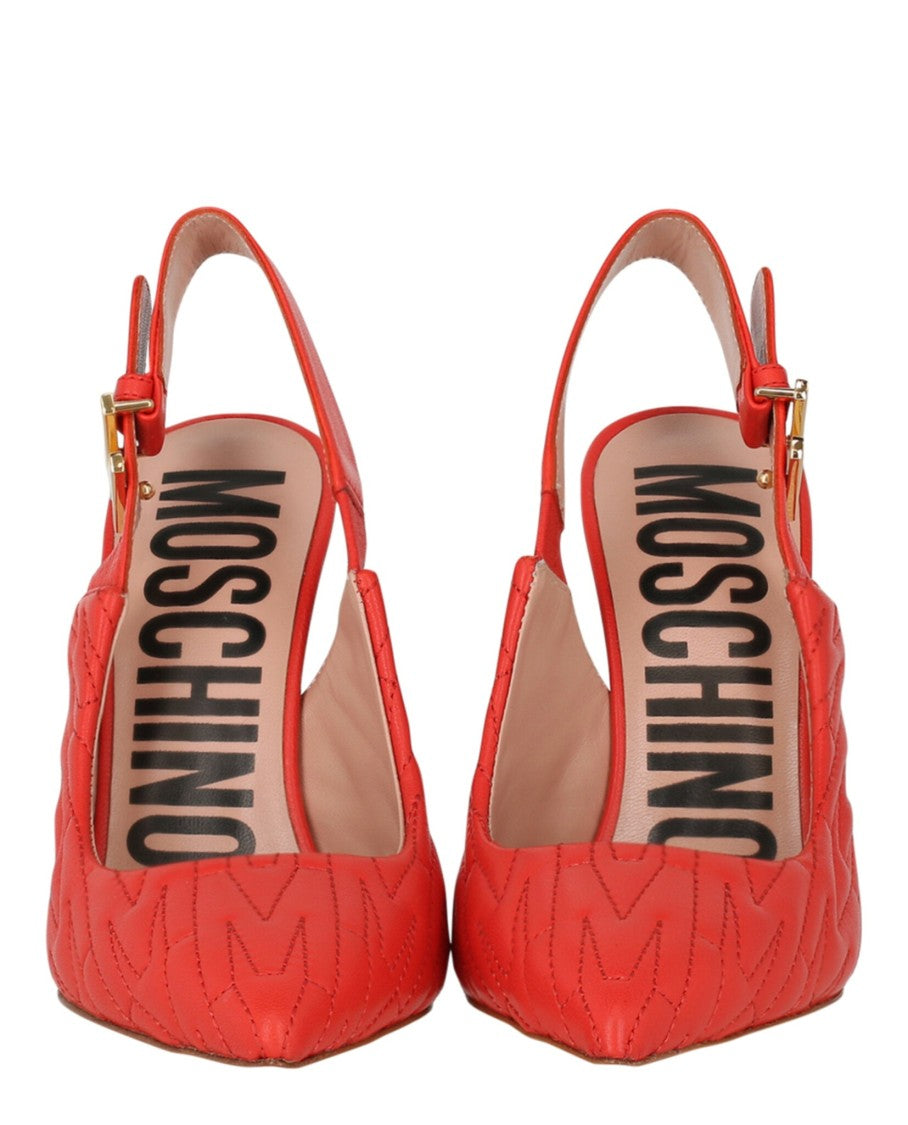 Moschino M-Quilted Slingback Pumps