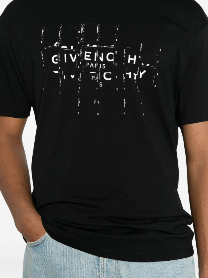 Givenchy Photographic Negative Print Crewneck Cotton T-Shirt