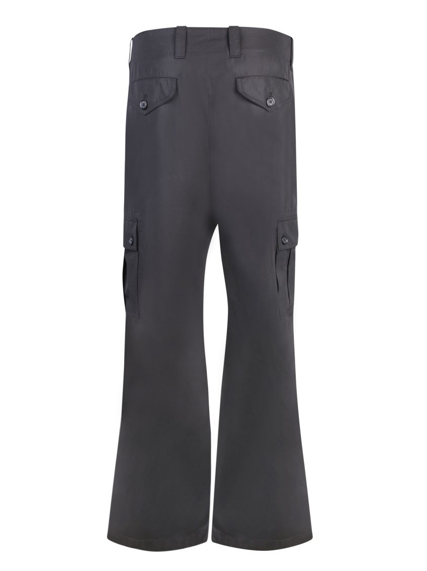 Dolce & Gabbana Grey Cotton Cargo Pocket Pants