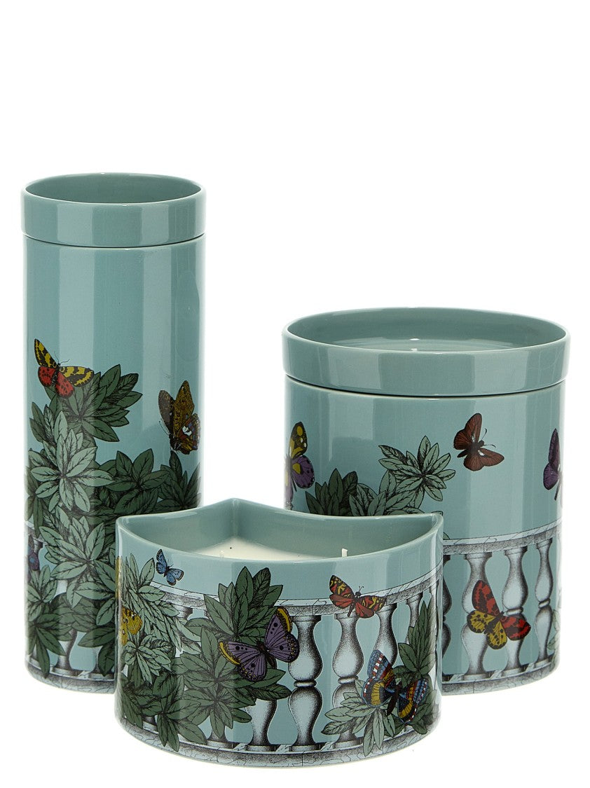 Fornasetti Set Of 3 Candles 'Nel Mentre - Farfalle E Balaustra'