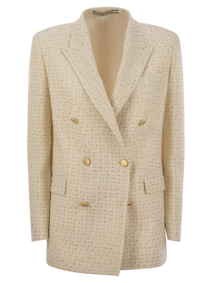 Tagliatore Tailored Double-Breasted Blazer With Peaked Lapels