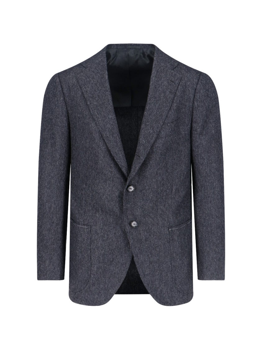 Cesare Attolini Grey Wool Single-Breasted Blazer
