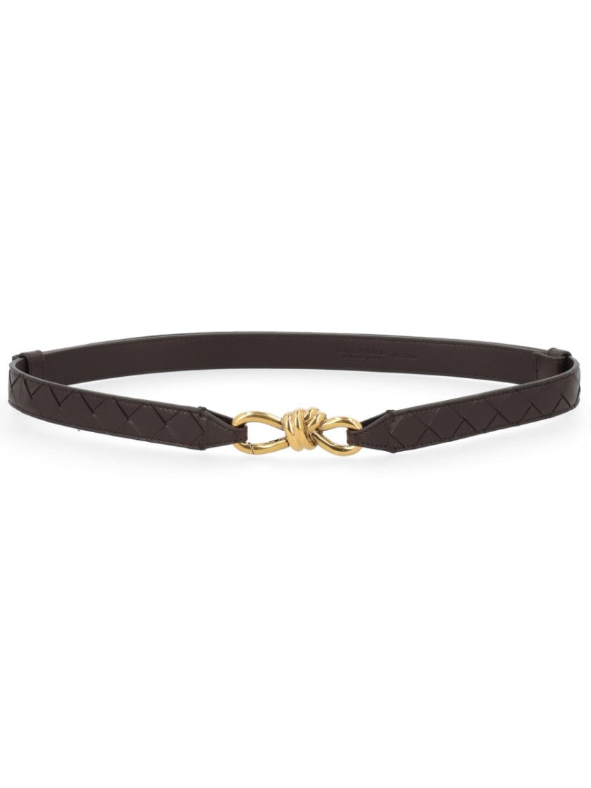 Bottega Veneta Let's Go Woven Lambskin Belt