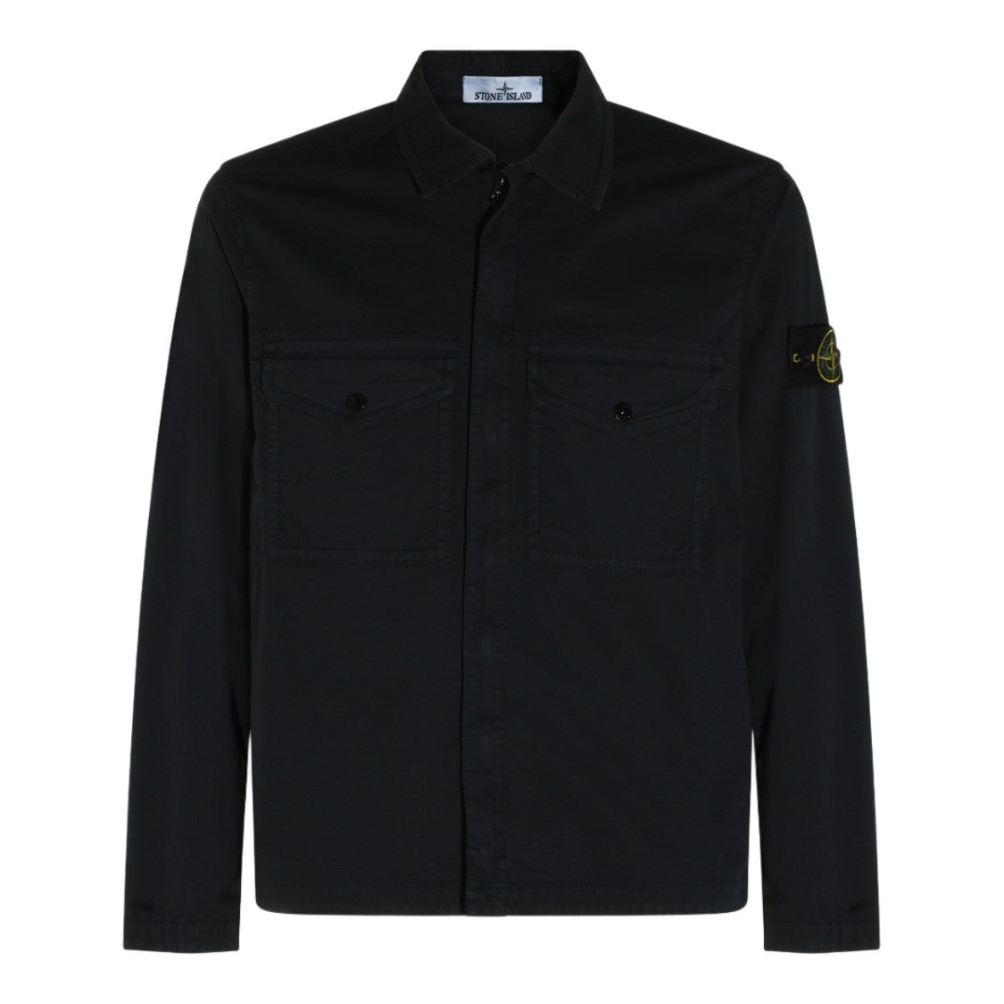 Stone Island Long-Sleeved Minimalist Shirt With Classic Collar