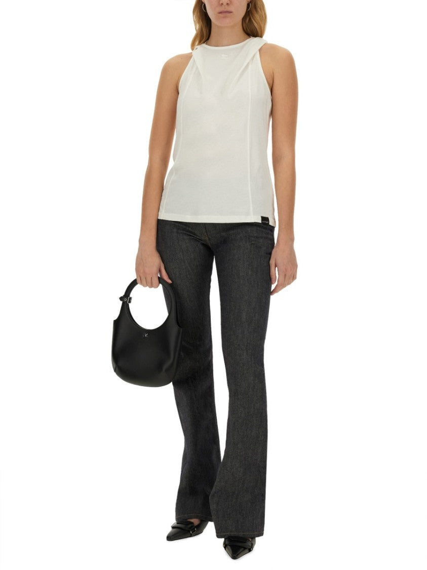 Courrèges Relaxed Fit White Top