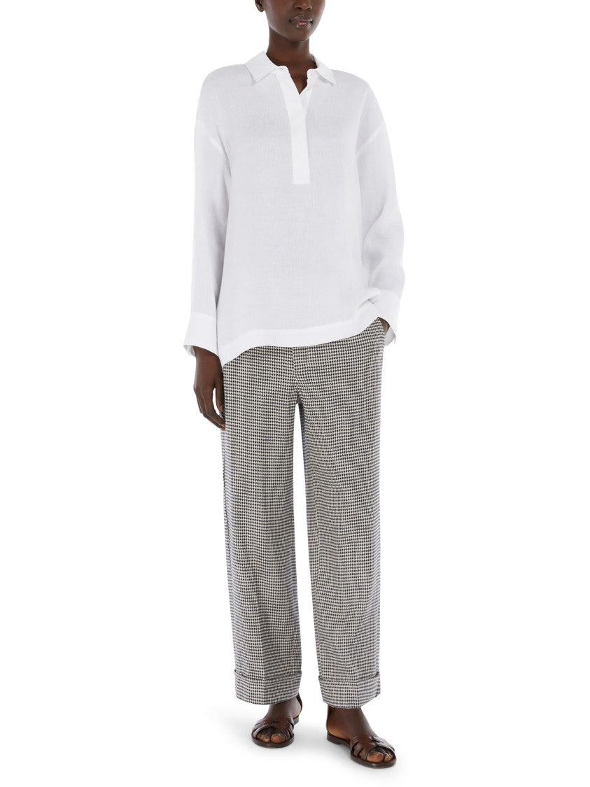 Max Mara Relaxed-Fit White Linen Shirt