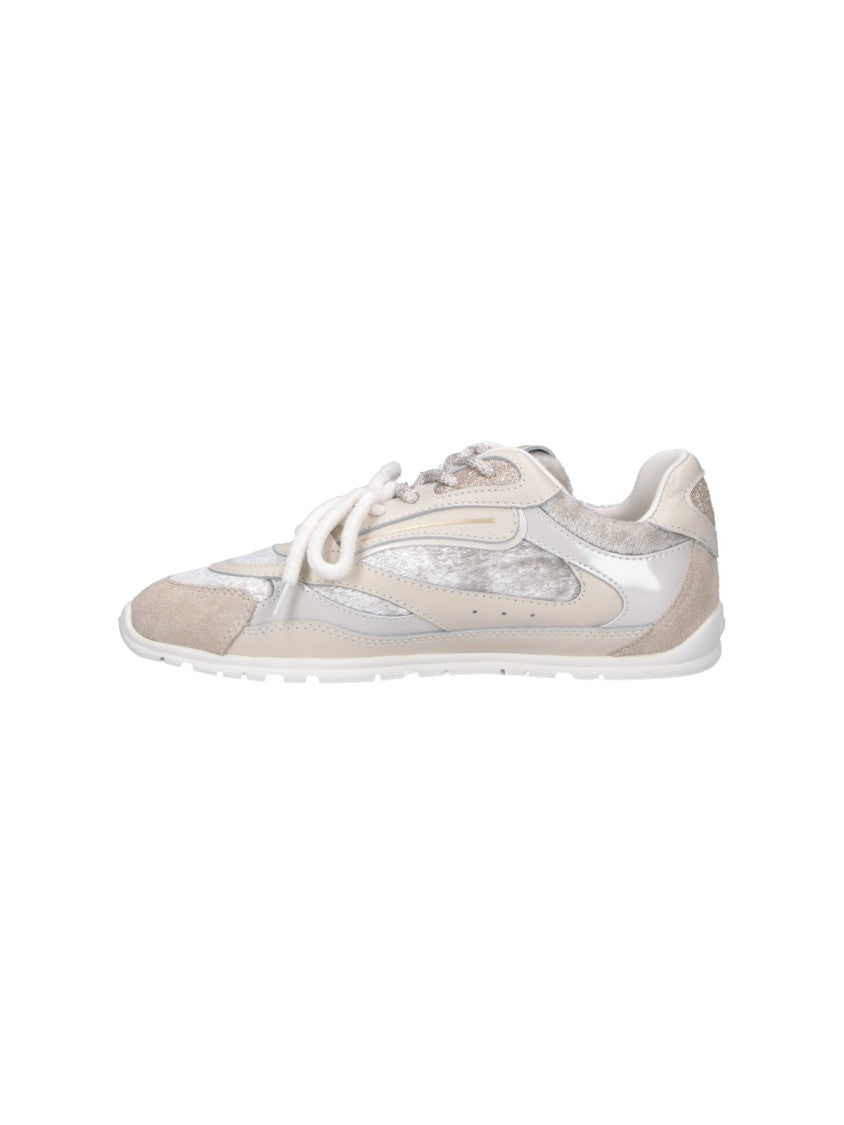 Pinko Gray Yulia 01 Leather Sneakers
