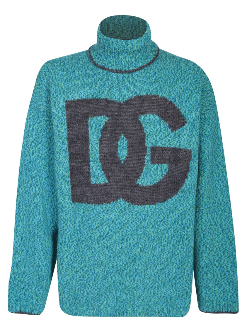 Dolce & Gabbana Green High Neck Pullover Sweater