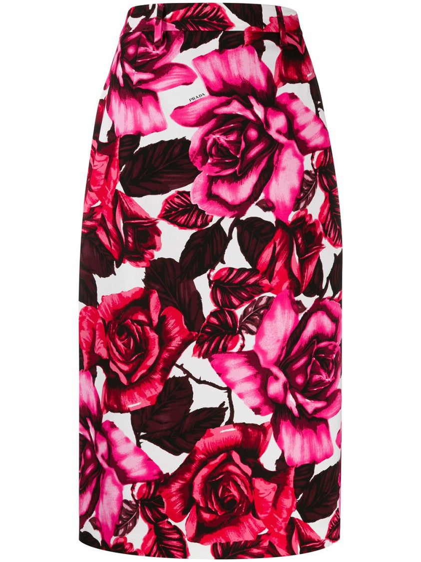 Prada Midi Cotton Skirt