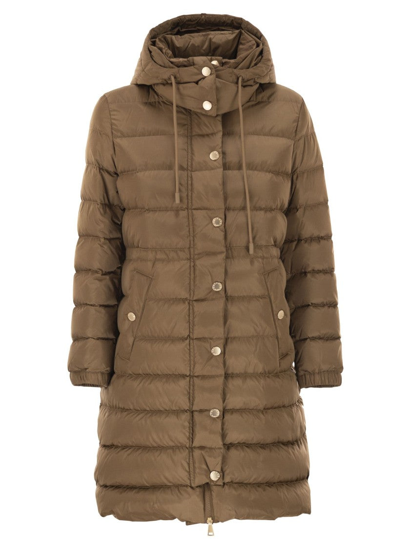 Max Mara Cerbero - Slim Fit Down Jacket In Water-Repellent Taffeta