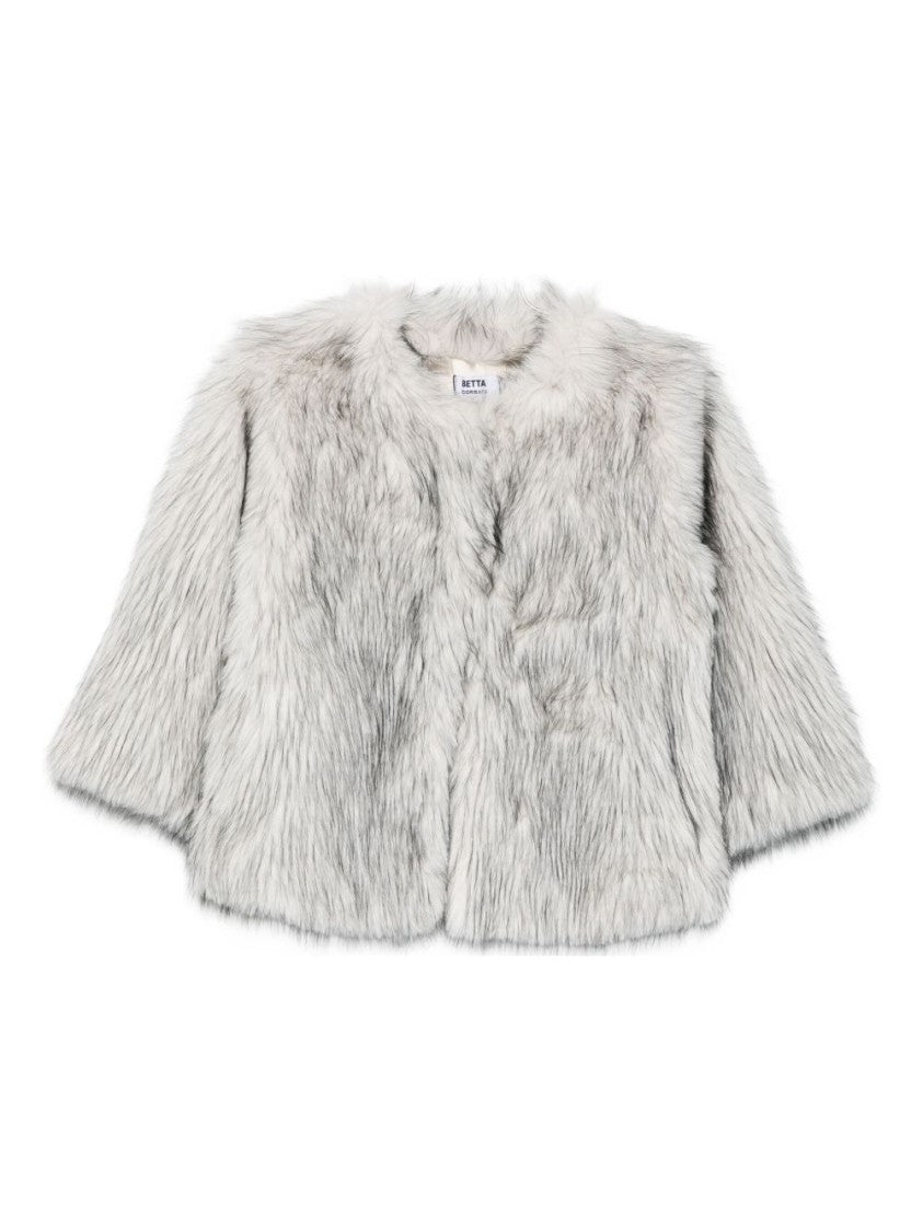 Betta Corradi Plush Faux Fur Short Coat