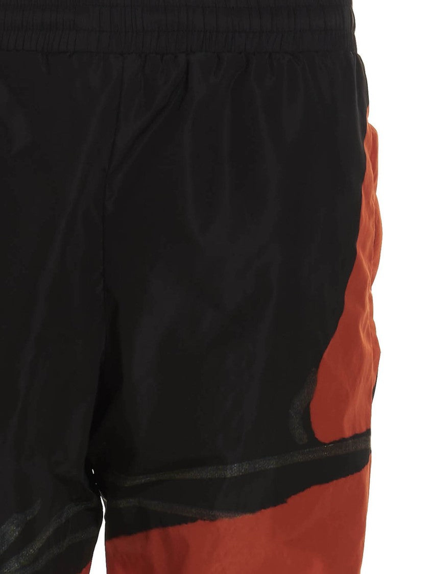 Moschino Contrast Print Nylon Joggers With Elastic Waistband