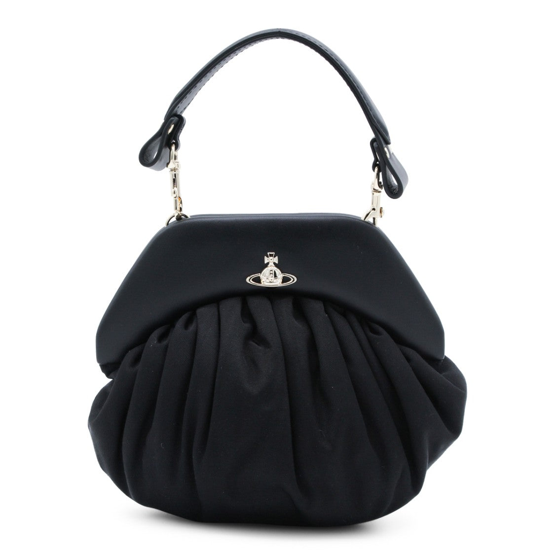 Vivienne Westwood Black Structured Top Handle Bag