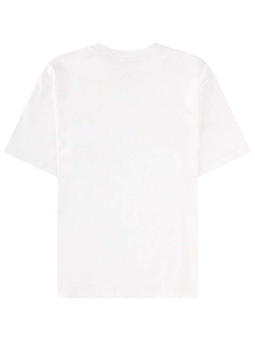 Ganni Textured Logo Crew Neck T-Shirt