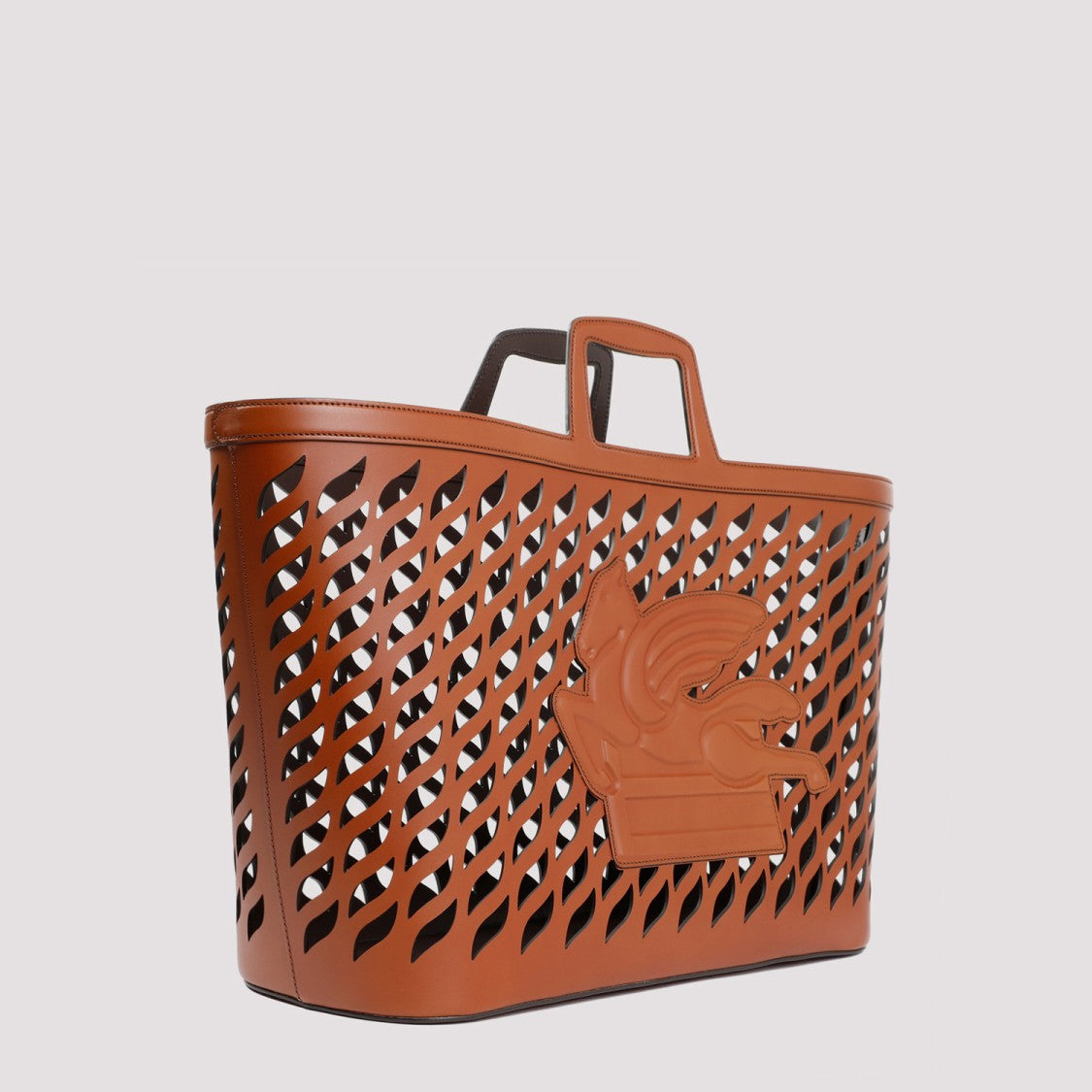 Etro Brown Pegaso Magazine Rack