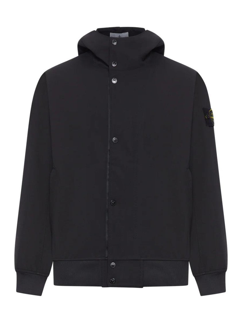 Stone Island Versatile Black Jacket And Hood
