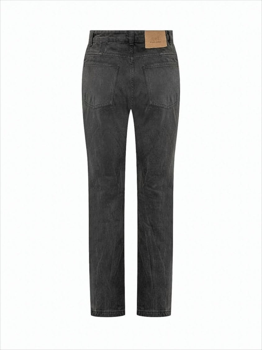 Ami Paris Straight-Leg Denim Pants With Classic Five-Pocket Styling