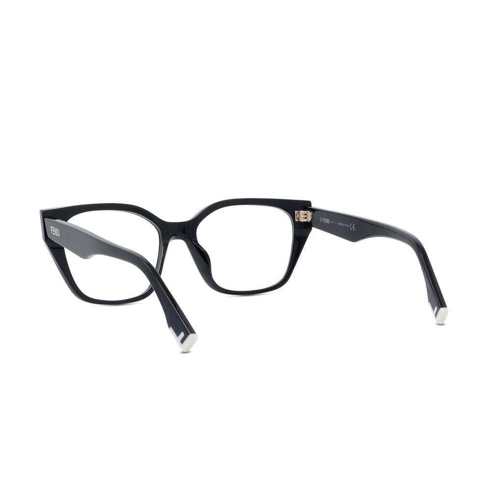 Fendi Way Rectangular Black Acetate Eyeglasses