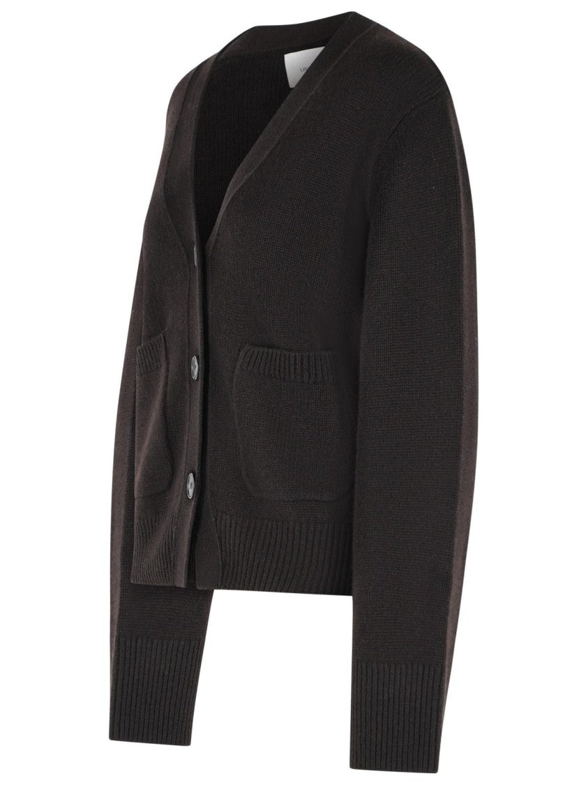 Lisa Yang 'Danni' Dark Brown Cashmere Cardigan