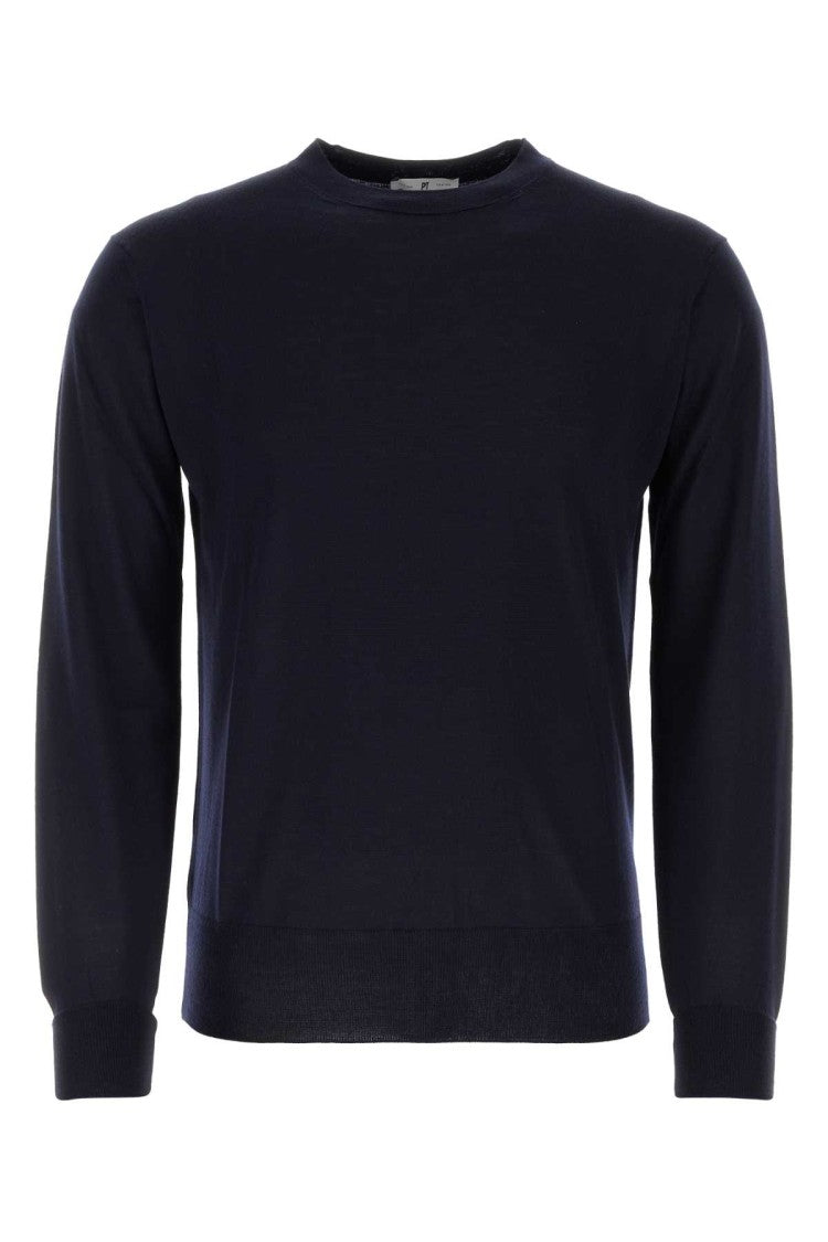 Pt Torino Midnight Blue Wool Sweater