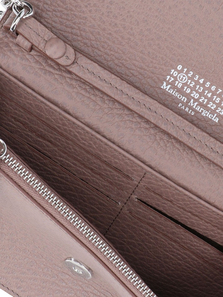 Maison Margiela Four Stitches Wallet With Chain – Mauve Grey