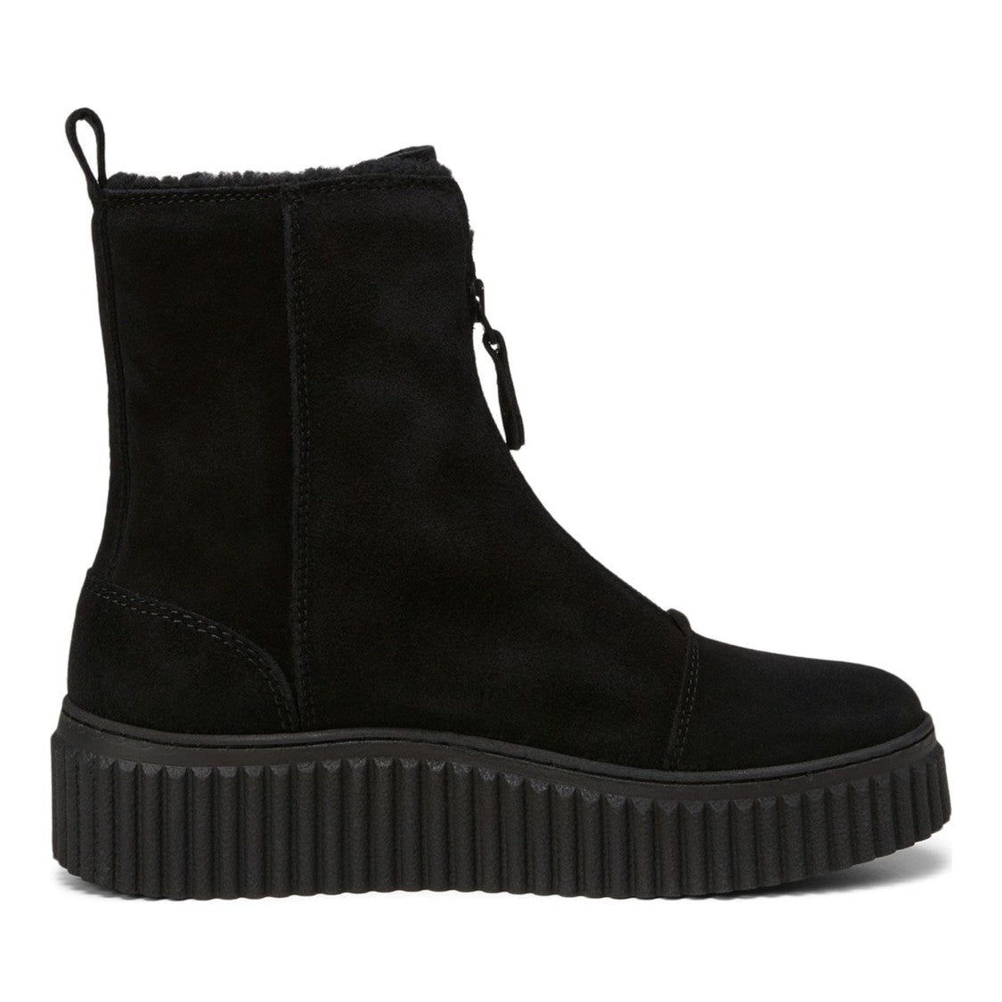 Marc O'polo Black Mo.Bianca Suede Front Zipper Boots