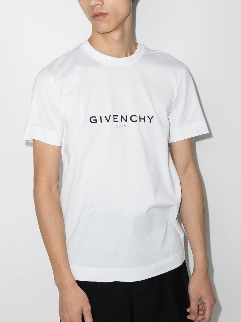 Givenchy White Cotton Logo-Print T-Shirt