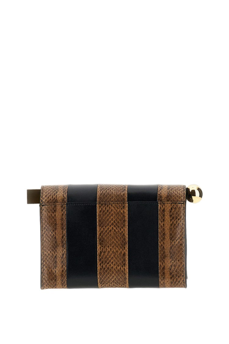 Jacquemus Le Sac Rond Carre Bicolor Paneled Leather Shoulder Bag