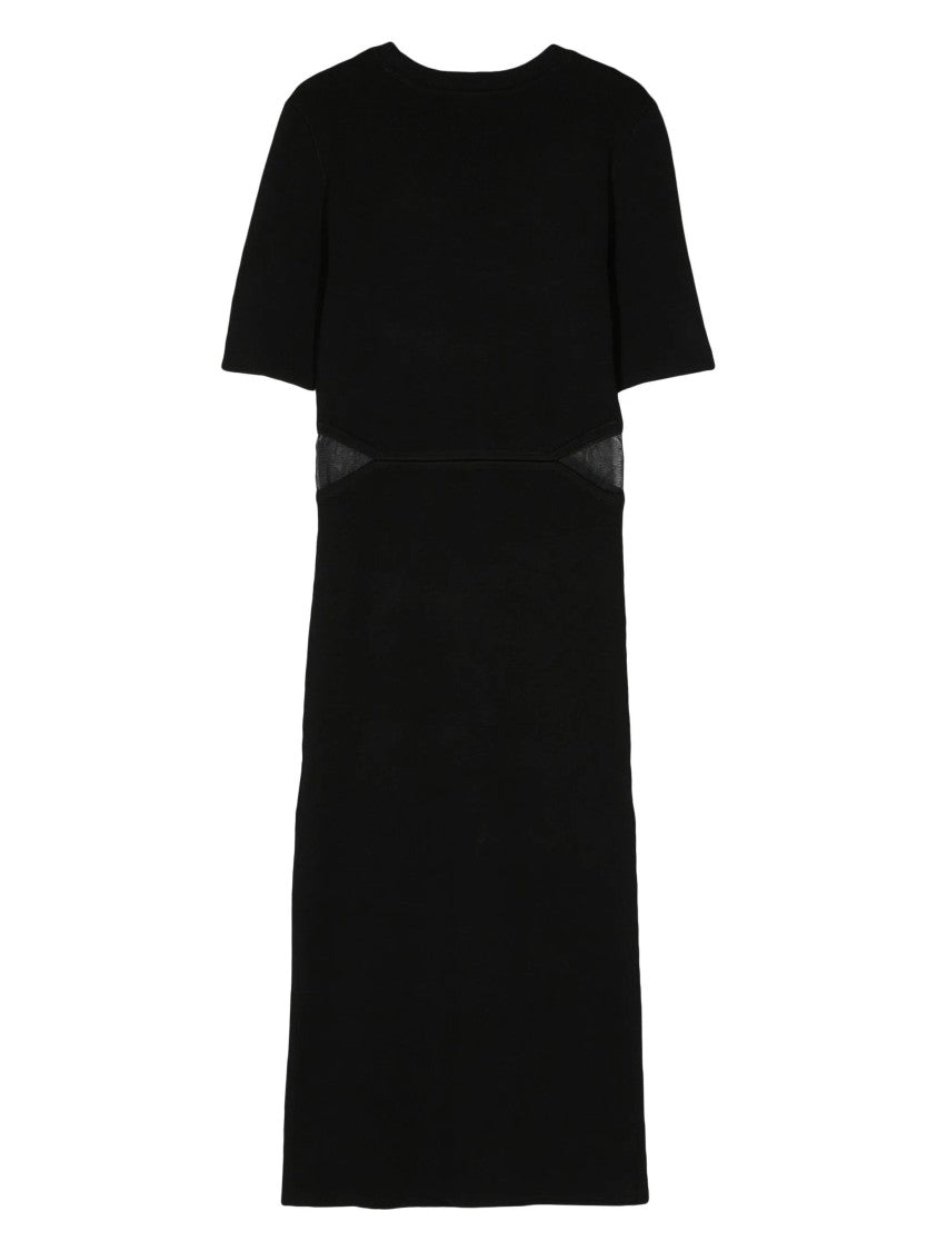 Dkny S/S Mesh Cut Out Dress