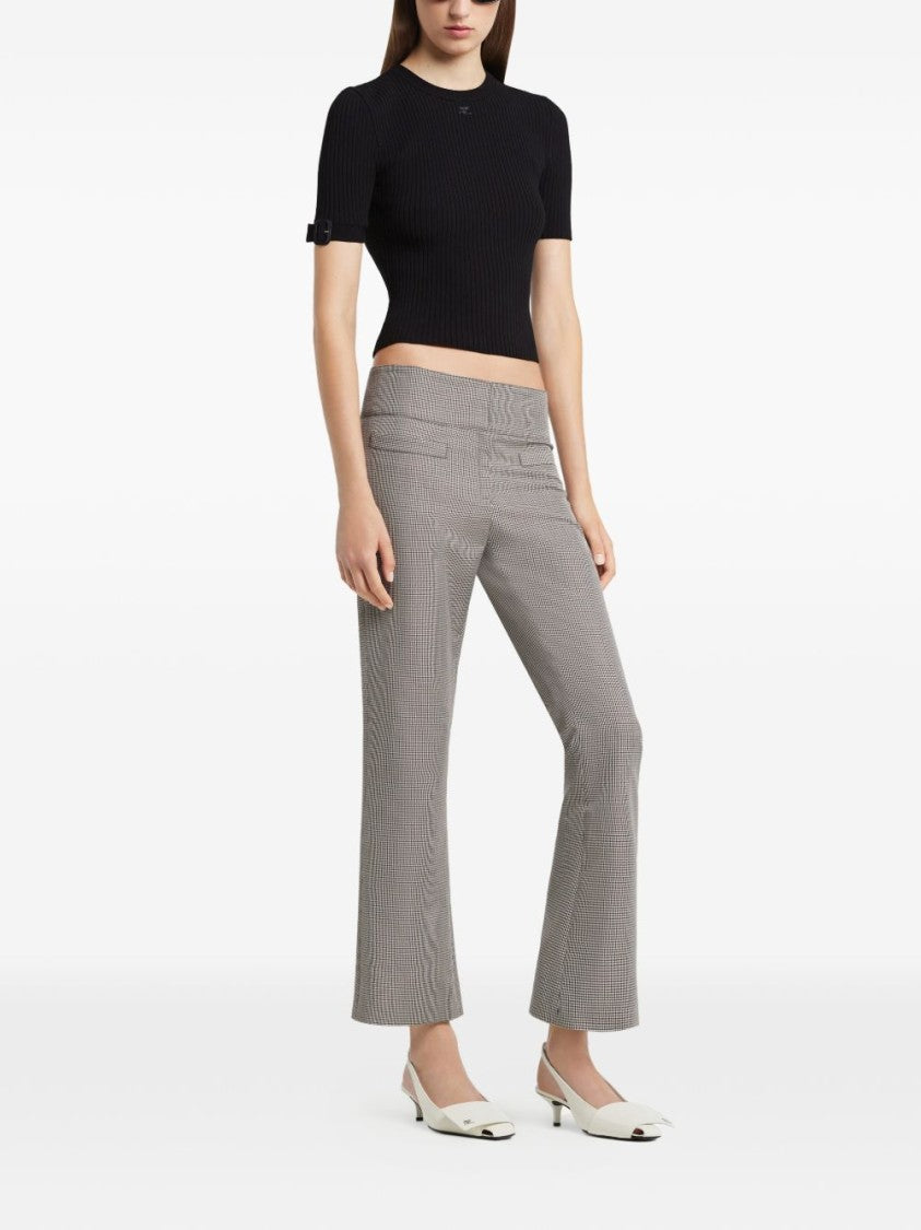 Courrèges Fitted Ribbed Knit Top
