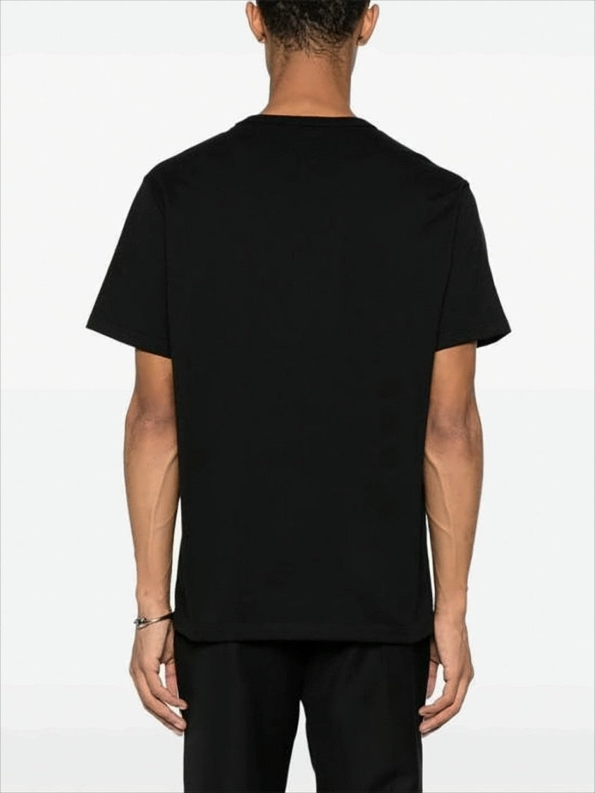 Alexander Mcqueen Black Short-Sleeve T-Shirt With Graphic Skull Design