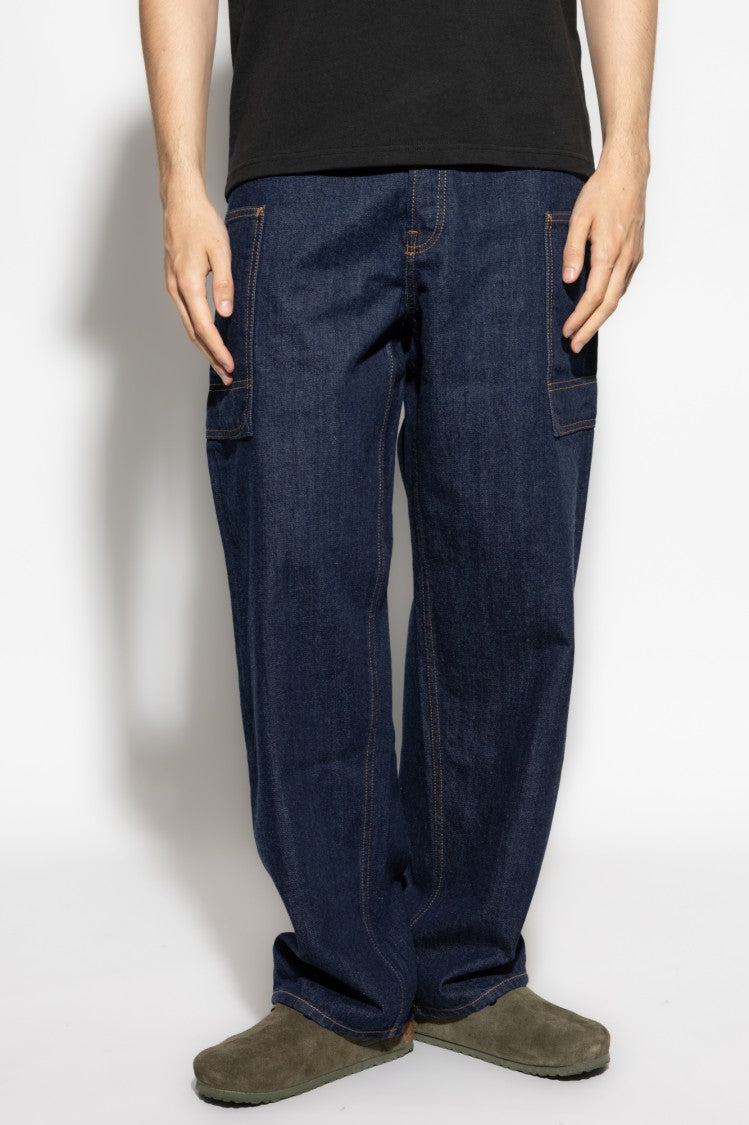Kenzo Navy Bootcut Jeans With Practical Pockets