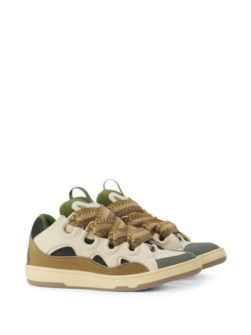 Lanvin Low-Top Sneakers With Dynamic Panel Design And Textured Finish