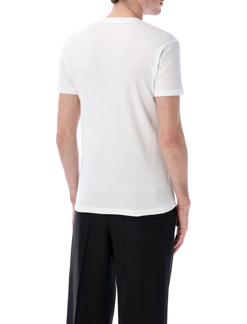 Tom Ford Perforated Cotton Slim Fit T-Shirt