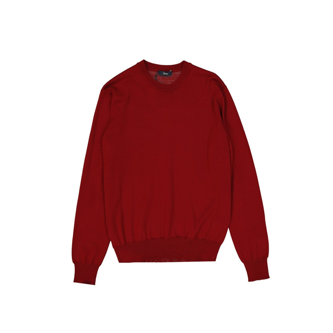 Herno Red Crew Neck Wool Pullover