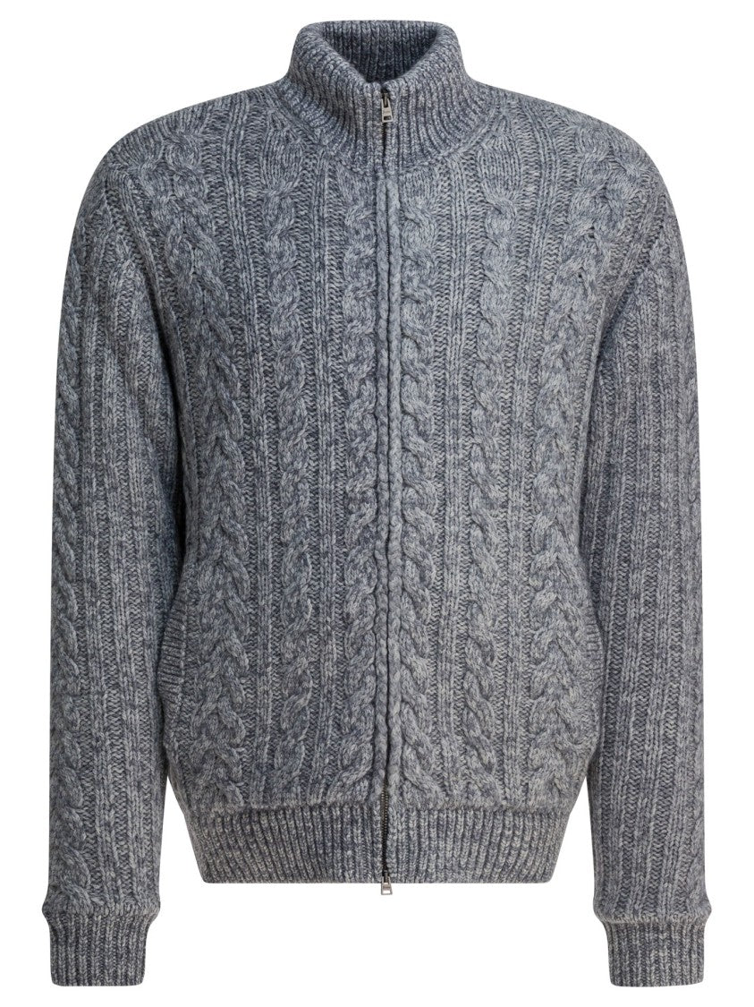 Herno Textured Cable Knit Cardigan