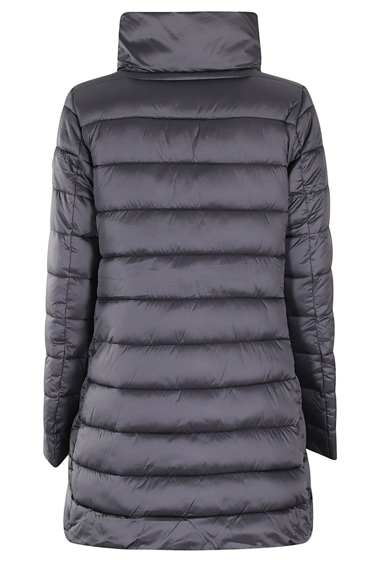 Save The Duck Grey Lydia High-Collar Maxi Down Jacket
