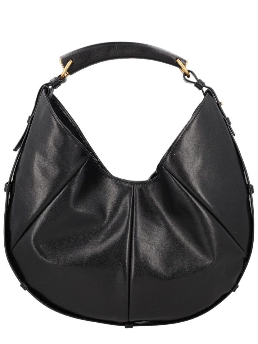 Saint Laurent Black Crescent Calfskin Shoulder Bag