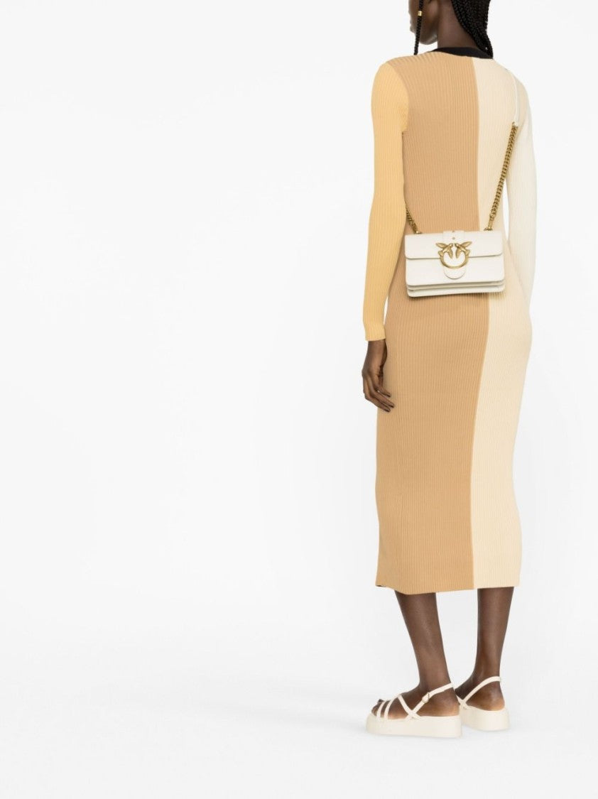 Pinko Leather Shoulder Bag With Elegant Design And Statement Hardware