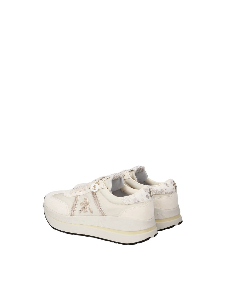 Premiata Sparkling Details Textured Leather Sneakers