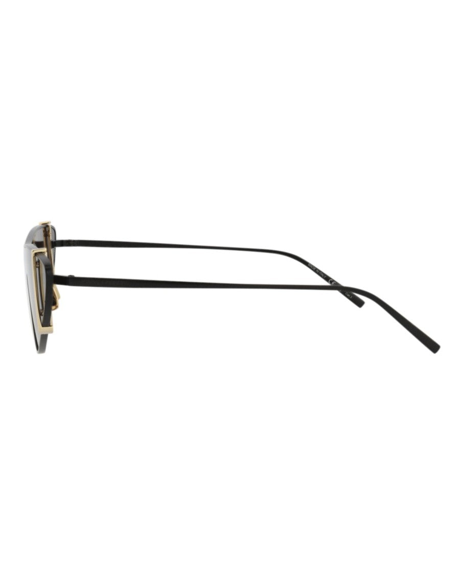 Saint Laurent Cat Eye-Frame Metal Sunglasses With Gold Accents