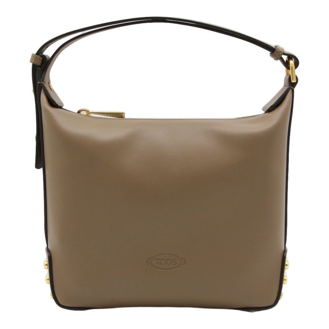 Tod's Structured Medium Handbag With Gold-Stud Embellishments