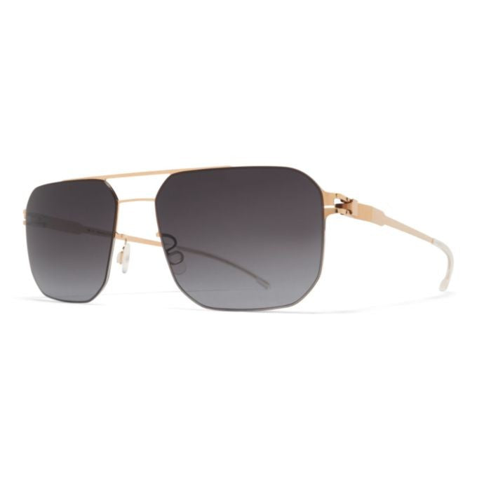 Mykita Gold Rhys Gradient Metal Square Sunglasses
